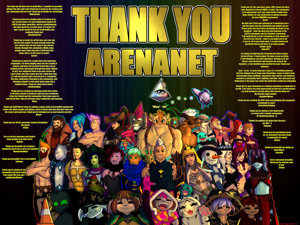 Thank You Poster for ArenaNet 2024